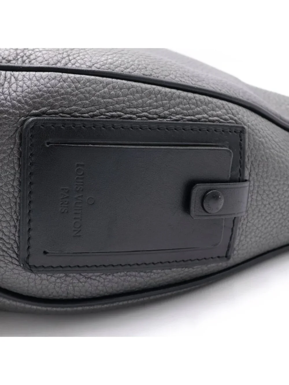 Louis Vuitton Alpha Hobo Shoulder Bag Black Leather Silver
